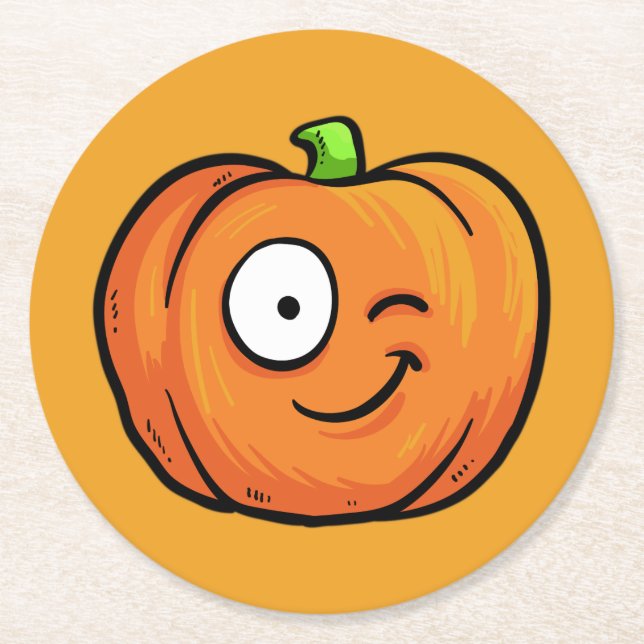 Halloween Pumpkins paper coasters 6 (Front)