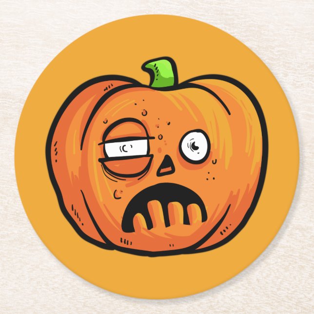 Halloween Pumpkins paper coasters 8 (Front)