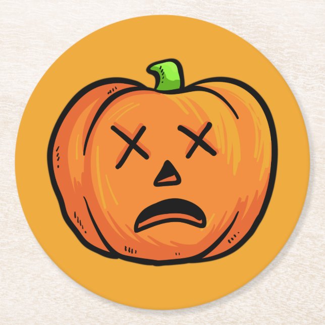Halloween Pumpkins paper coasters 9 (Front)
