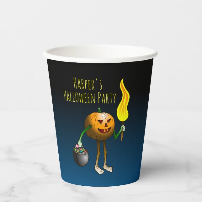 Halloween Pumpkins Paper Cups (Front)
