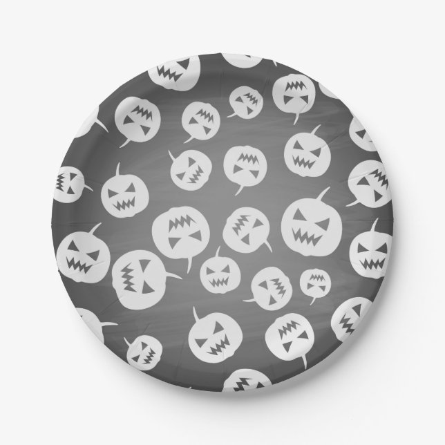 Halloween pumpkins paper plate (Front)