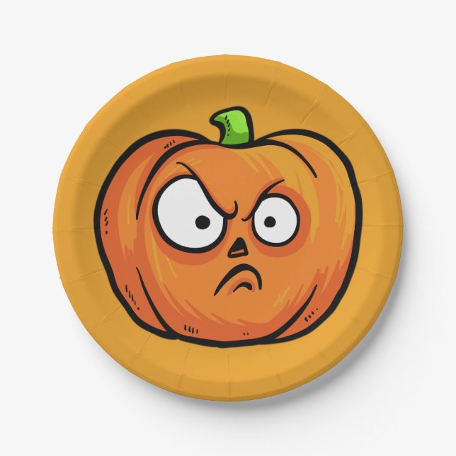 Halloween Pumpkins paper plates 2 (Front)