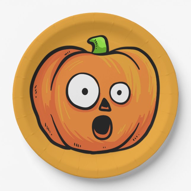Halloween Pumpkins paper plates 5 (Front)