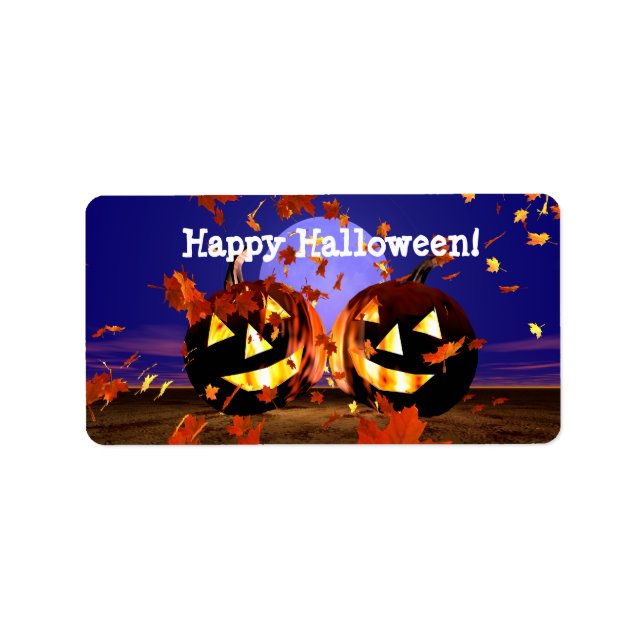Halloween Pumpkins Playing Label (Front)