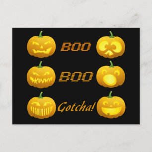 Halloween Pumpkins postcard