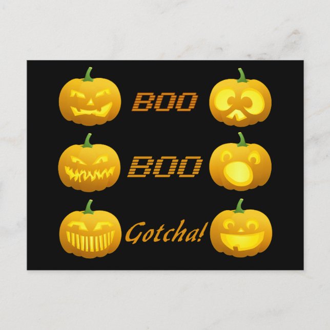 Halloween Pumpkins postcard (Front)
