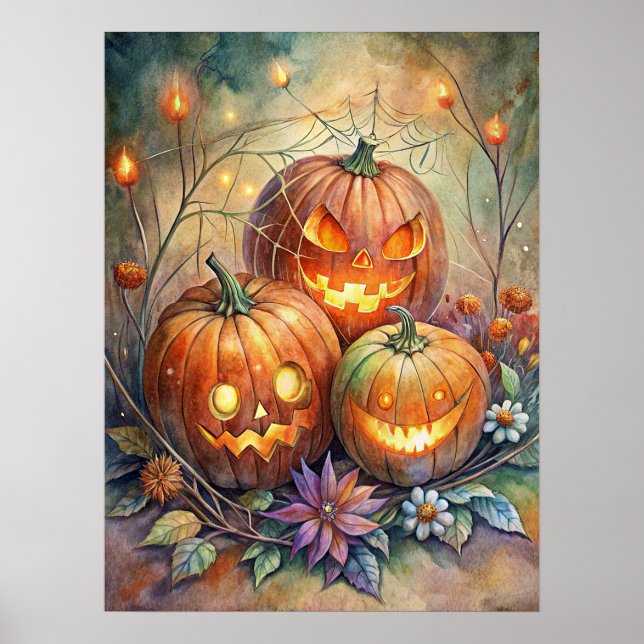 Halloween Pumpkins Poster (Front)