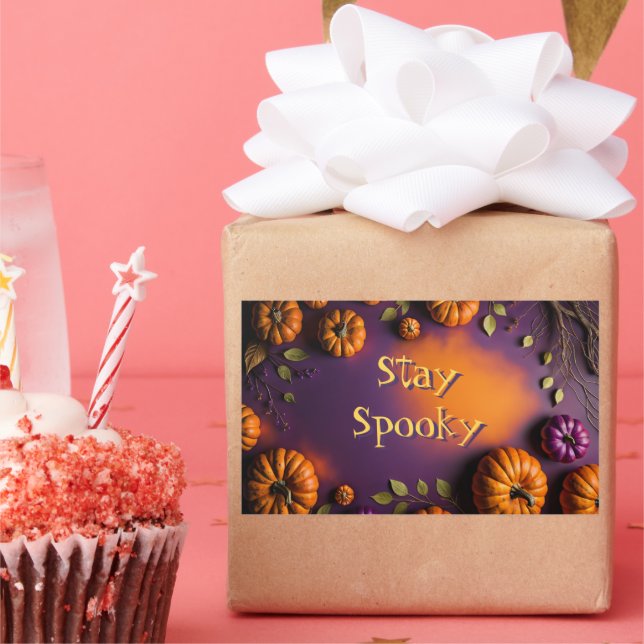Halloween Pumpkins Rectangular Sticker (Party)