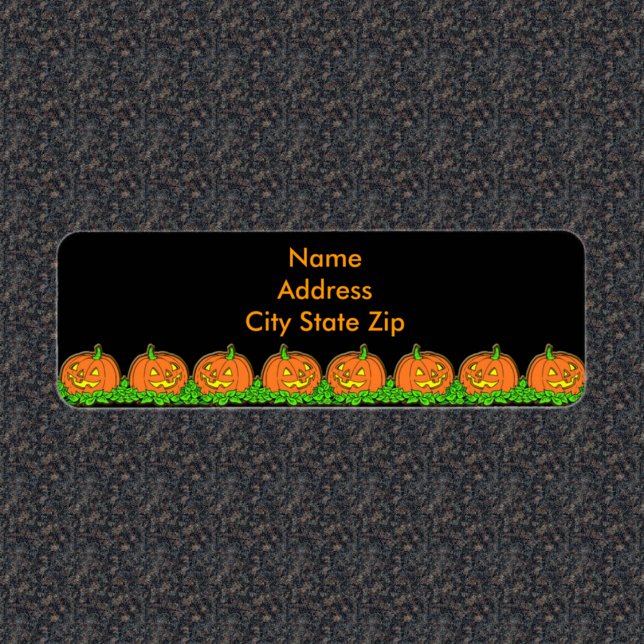 Halloween Pumpkins Return Address Label (Creator Uploaded)