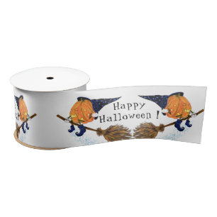 Halloween Pumpkins Ribbon Satin Ribbon