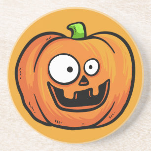 Halloween Pumpkins sandstone coaster 1 b