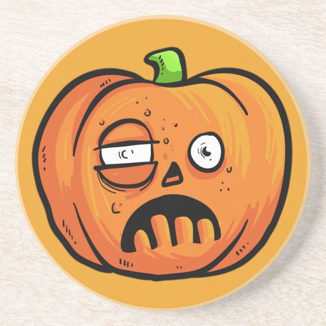 Halloween Pumpkins sandstone coaster 3 a (Front)