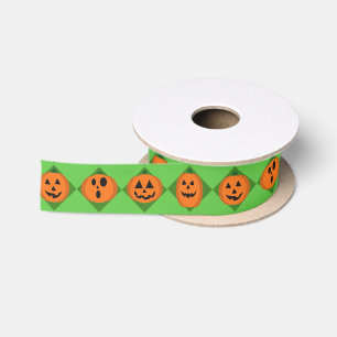 Halloween Pumpkins Satin Ribbon