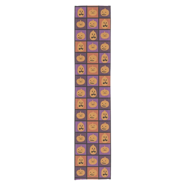 Halloween pumpkins short table runner (Front)