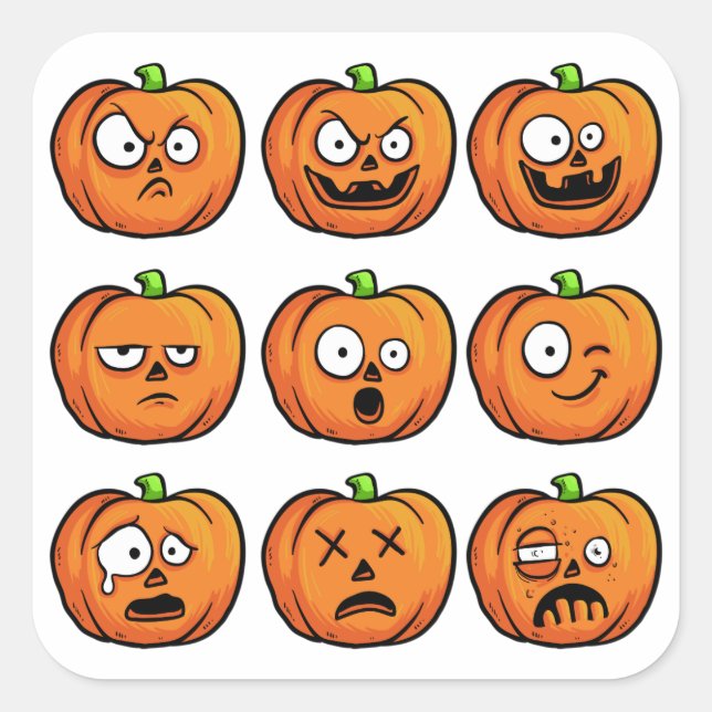 Halloween Pumpkins stickers 1 (Front)