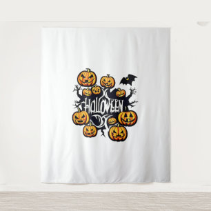 Halloween pumpkins tapestry