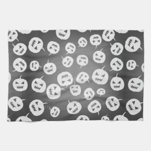 Halloween pumpkins tea towel