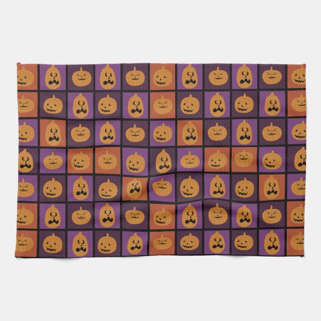 Halloween pumpkins tea towel (Horizontal)