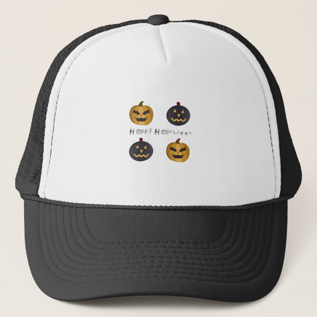 Halloween Pumpkins Trucker Hat (Front)