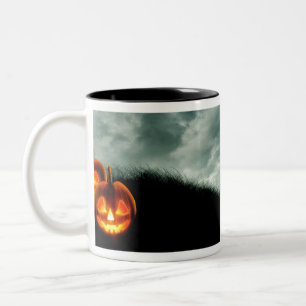 Halloween Pumpkins Two-Tone Coffee Mug