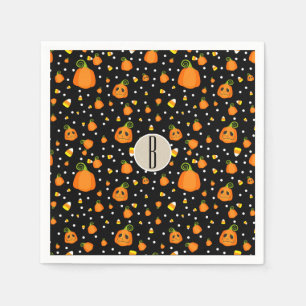 Halloween Pumpkins Whimsical Pattern Party Napkin