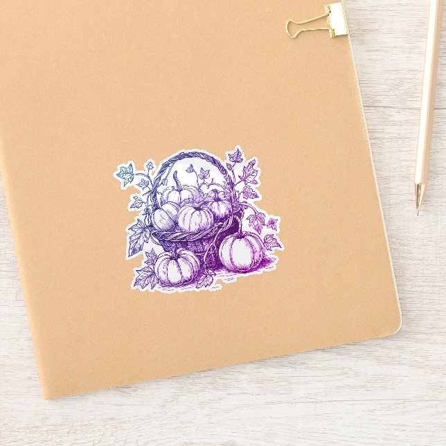 Halloween Pumpkins with Autumn Leaves (Notebook)