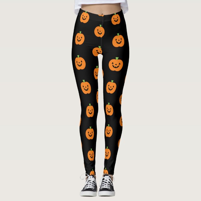 Halloween Pumpkins Women's Leggings (Front)