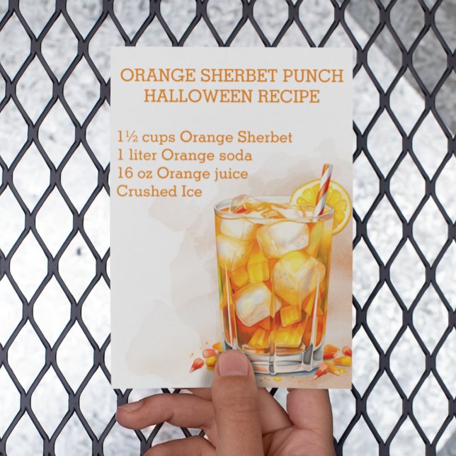 Halloween Punk Drink Recipe Parties Postcard (Creator Uploaded)