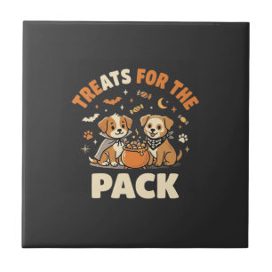 Halloween Puppy Candy Crew Ceramic Tile