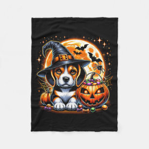 Halloween Puppy Dog T-Shirt1 Fleece Blanket