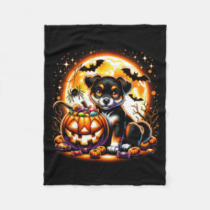 Halloween Puppy Dog T-Shirt4 Fleece Blanket
