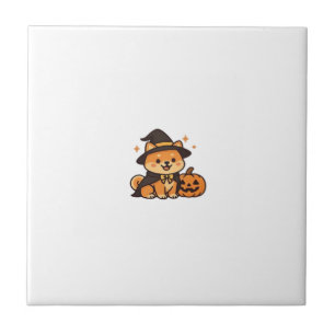 Halloween Puppy Love � Kawaii Dog Art Classic T-Sh Ceramic Tile