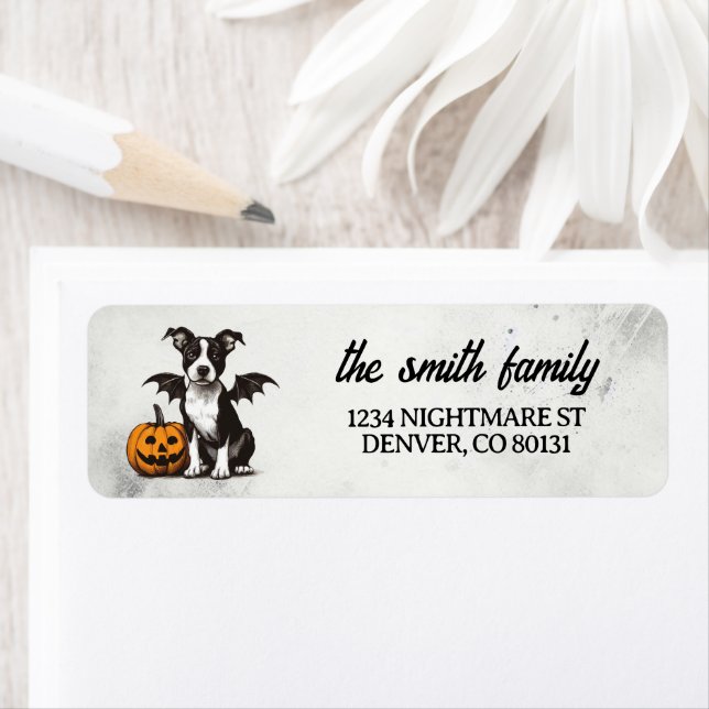 Halloween Puppy Return Address Label (Insitu)