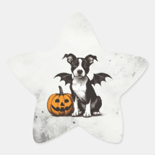 Halloween Puppy Star Sticker