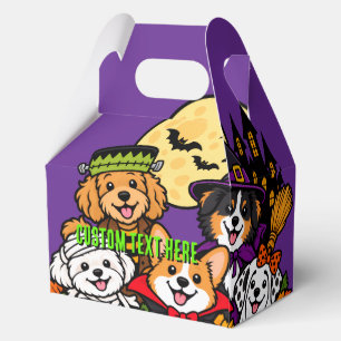 Halloween Pups Purple Custom Favour Box