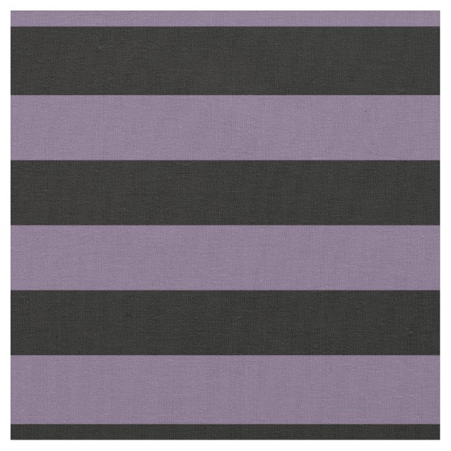 Halloween Purple and Black Bold Stripes Fabric (Close Up)