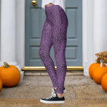 Halloween Purple and Black Spider Web Leggings<br><div class="desc">Customise to change the purple to any colour.</div>