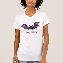 Halloween Purple Black Bats Spooky Scary