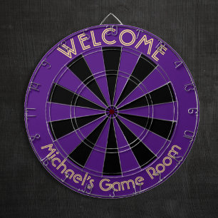 Halloween Purple Black Custom Metal Cage Game Room Dartboard