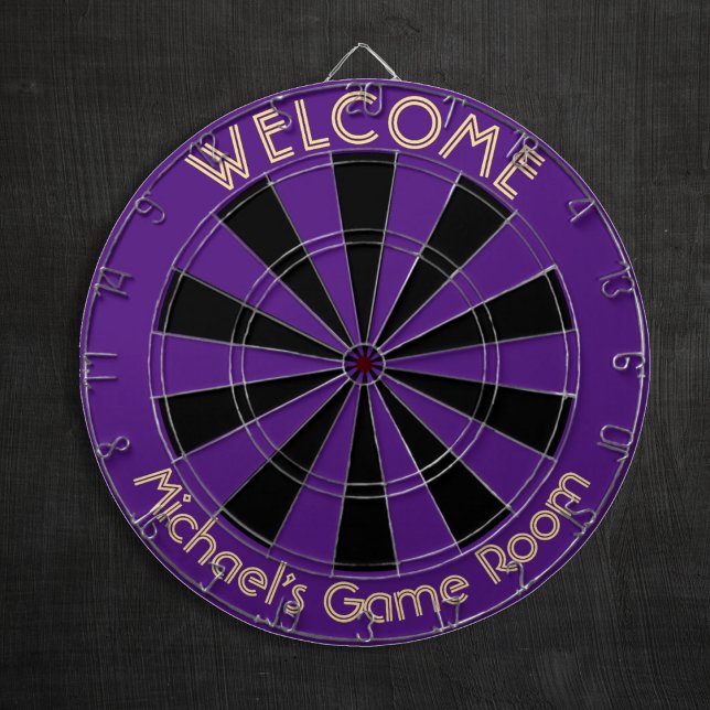 Halloween Purple Black Custom Metal Cage Game Room Dartboard (Halloween Purple Black Custom Metal Cage Game Room Dart Board)
