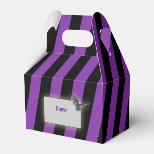 Halloween Purple & Black Striped Treat Box
