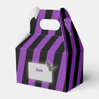 Halloween Purple & Black Striped Treat Box