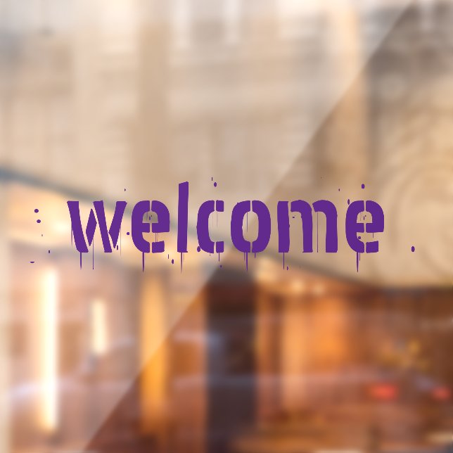 Halloween purple bloody welcome custom text (Sheet 2)