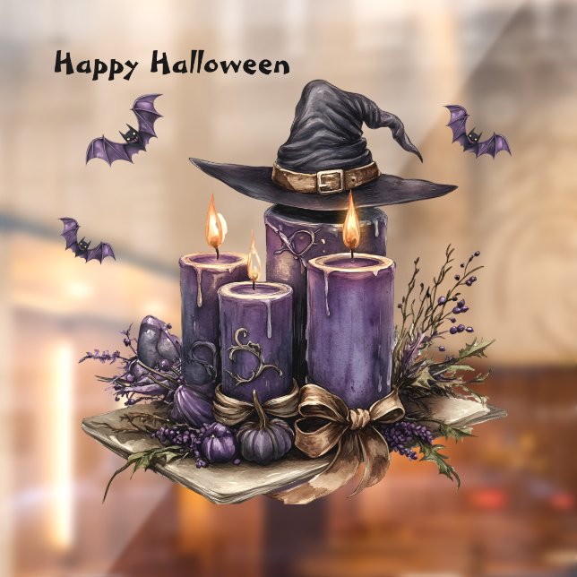 Halloween Purple Candles Bats Spooky Scary (Sheet 2)