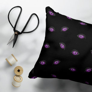 Halloween, Purple Eyes, Trick Or Treat, Boo Decorative Cushion