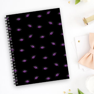 Halloween, Purple Eyes, Trick Or Treat, Boo Notebook