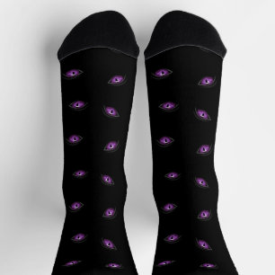 Halloween, Purple Eyes, Trick Or Treat, Boo Socks