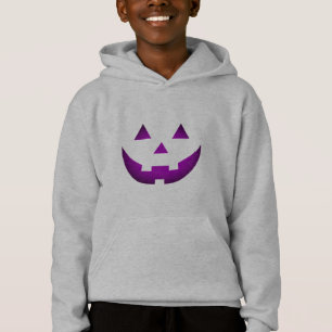 Halloween purple Jack o lantern pumpkin face