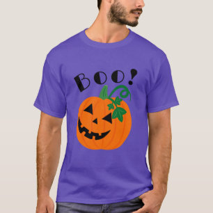 Halloween Purple Personalised Jack O Lantern Boo T-Shirt