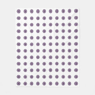 Halloween Purple Polka Dot Eyes Fleece Blanket
